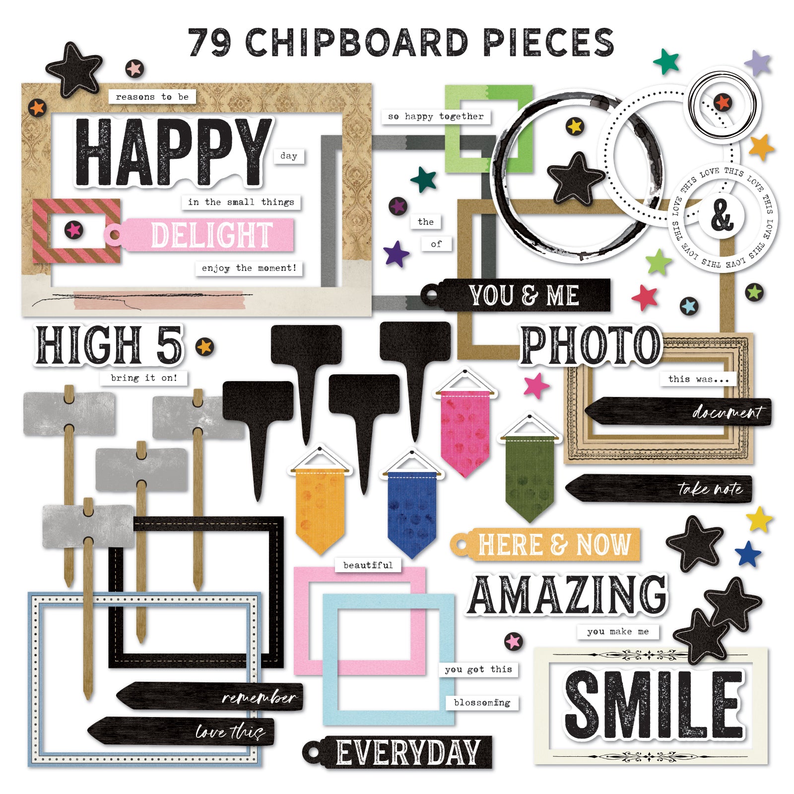 49 & Market The Flower Emporium by Vicki Boutin Chipboard Basics